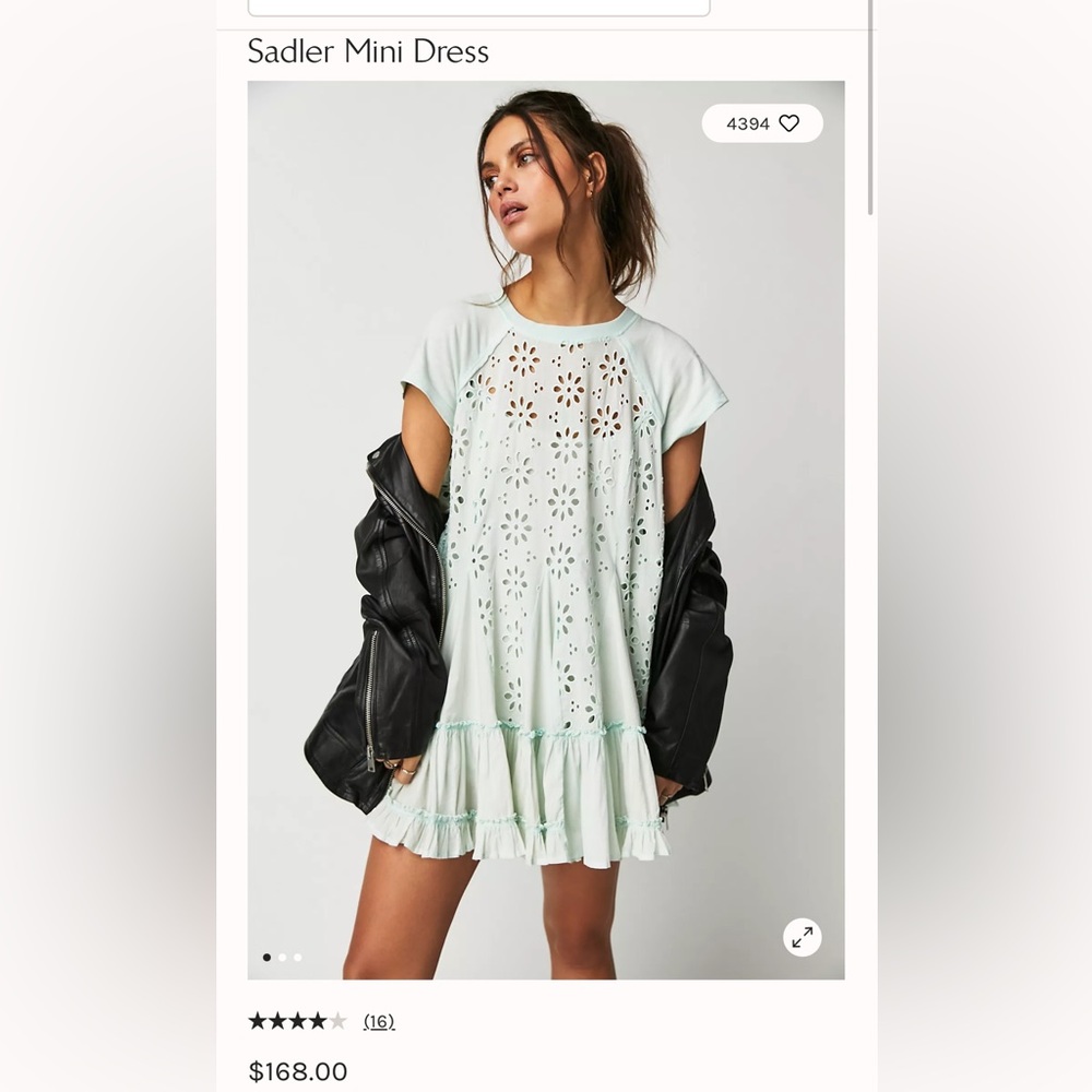 NWOT XL Free people Sadler mini dress